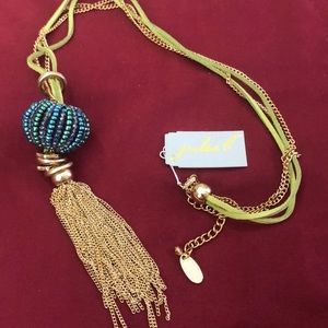 Fancy gold tone necklace.